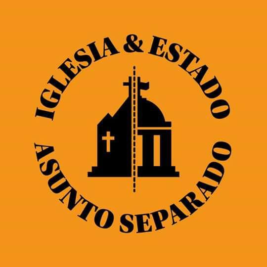 iglesia y estado asunto separado bandera pañuelo naranja